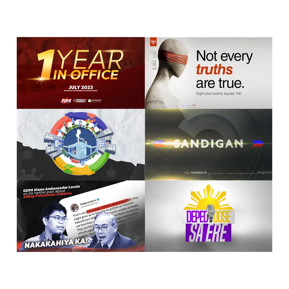 One year in office campaign collage